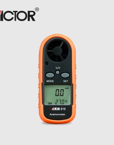 Anemómetro 816 digital para medir velocidad y flujo de aire con precisión en aplicaciones industriales y ambientales.