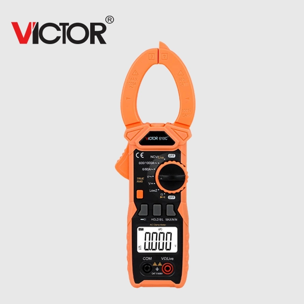Pinza Amperimétrica Victor 6010C+ digital para trabajos eléctricos