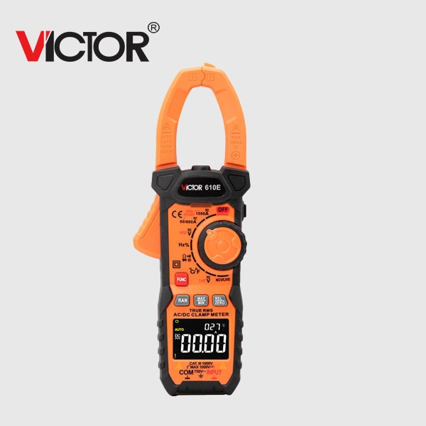 Pinza Amperimétrica Victor 6010E digital para mediciones eléctricas