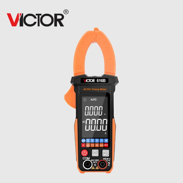 Pinza Amperimétrica Victor 616B digital para trabajos eléctricos profesionales